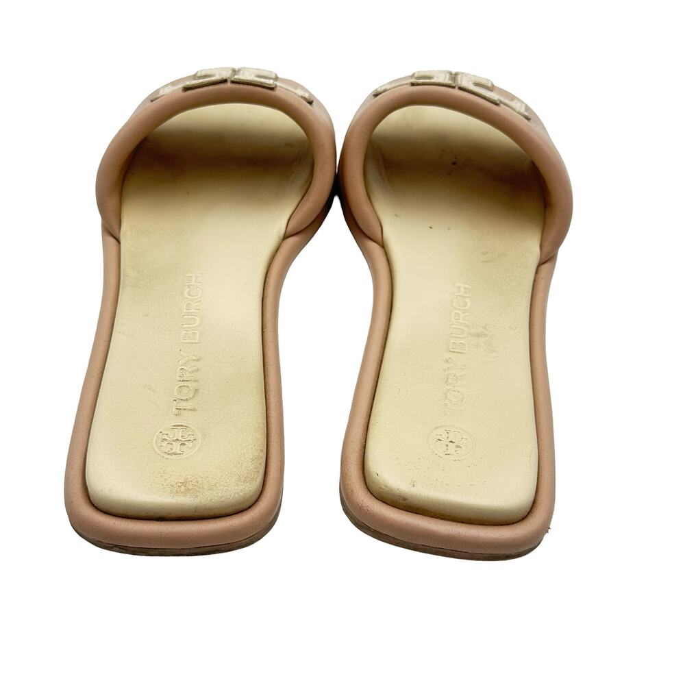 Tory Burch DOUBLET SPORT SLIDE Women's Tan Slide Sandals 10.5 - Picture 7 of 11